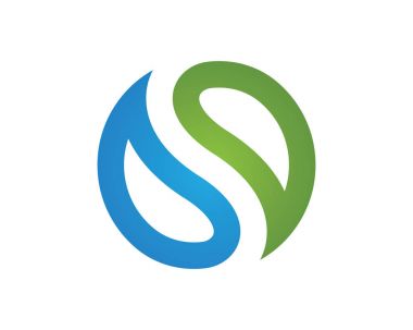 S harfi logosu, ses simgesi tasarım şablonu ögesi