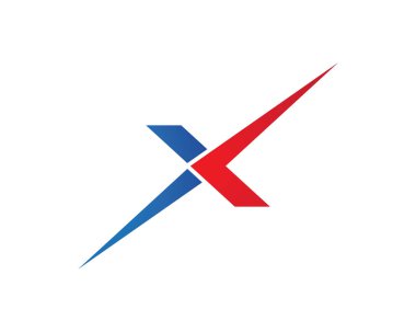 X Harfi Logo Şablonu vektör simgesi tasarımı