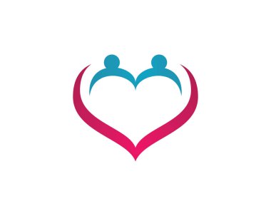 Evlat Edinme ve Toplum Bakımı Logo şablonu vektör simgesi
