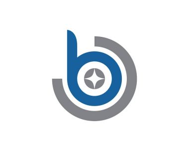 B Harfi Simge Tasarım Vektörü İllüstrasyonu