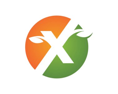 Yeşil yapraklı ekoloji doğa element ikonu logoları