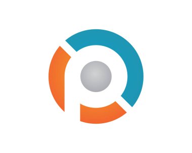  P Harfi Logo İş Şablonu Vektör simgesi