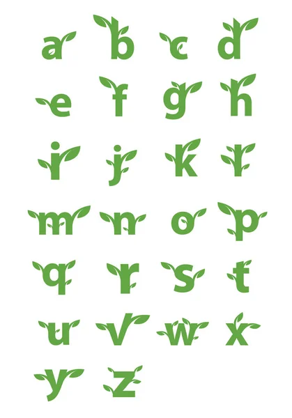 Logos de vert feuille écologie élément nature vecteur icône — Image vectorielle