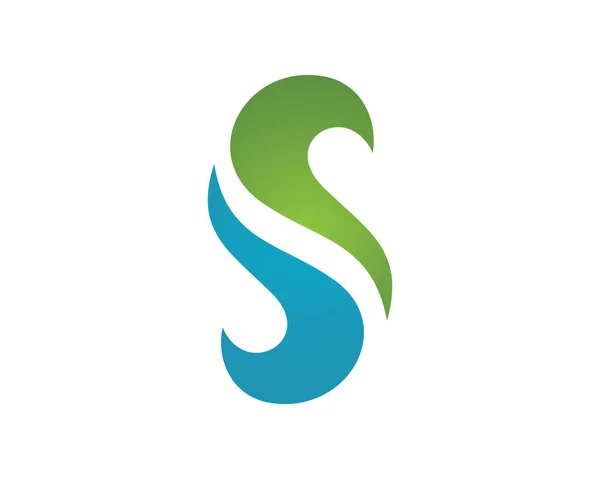 S Lettera modello logo — Vettoriale Stock