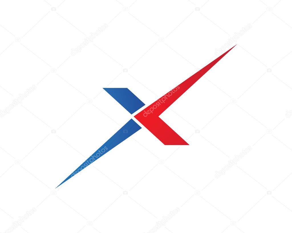 X Letter Logo Template vector icon design