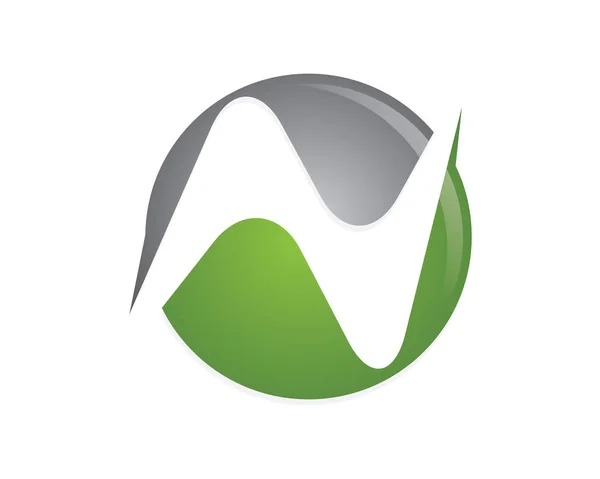 N briefsjabloon Logo vector pictogram — Stockvector