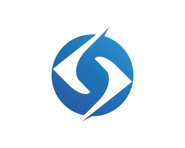 S betűjel logó sablonja — Stock Vector
