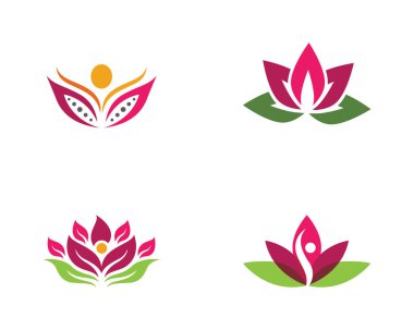 Güzellik Vektörü çiçek tasarımı logo şablonu simgesi