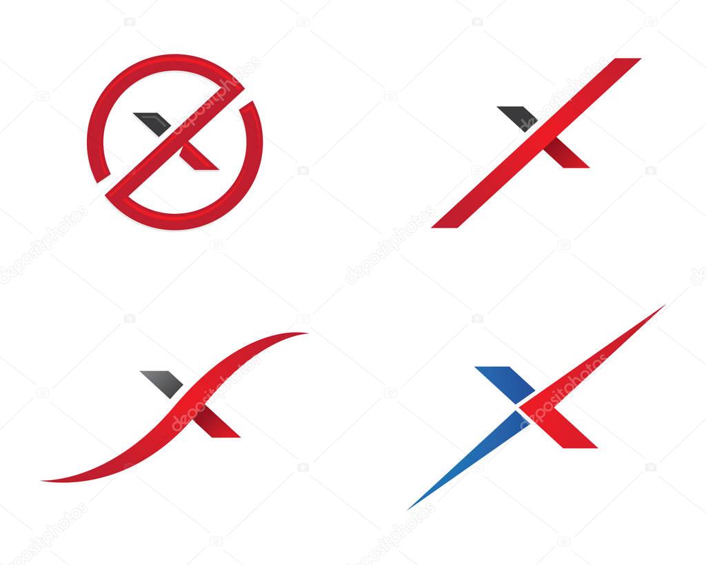 X Letter Logo Template vector icon design