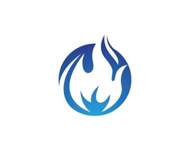 ateş alev logosu şablonu