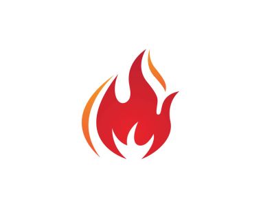 ateş alev logosu şablonu