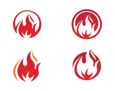ateş alev logosu şablonu