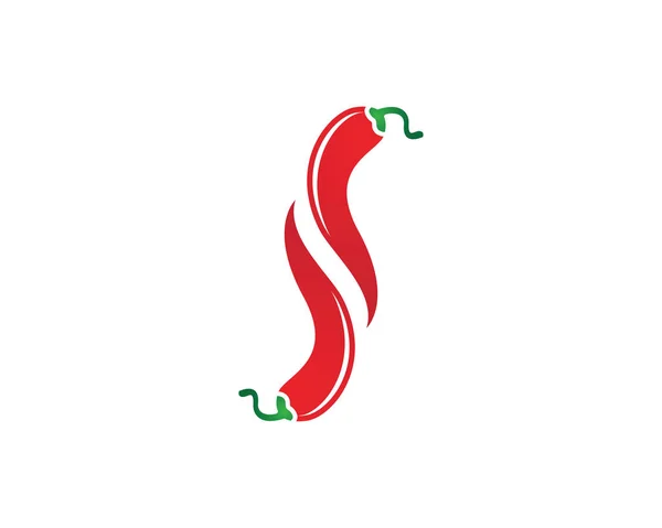 Desain gambar ikon vektor templat logo Chili - Stok Vektor
