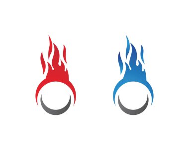ateş alev logosu şablonu