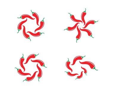 Chili logo şablon vektör resimleme tasarımı