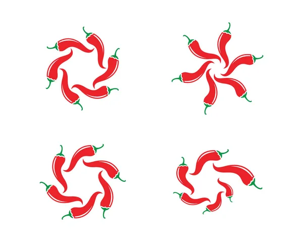 Chili Logo Vorlage Vektor Symbol Illustration Design — Stockvektor