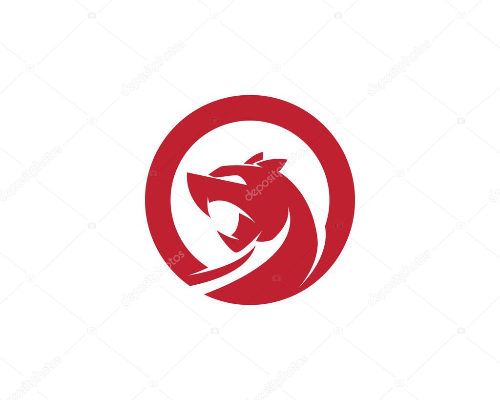 Cheetah logo template vector icon illustration design