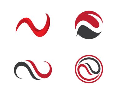 Su Dalgası sembolü ve simge logo şablonu vektörü