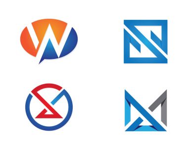 W Harfi Logo İş Şablonu Vektör simgesi