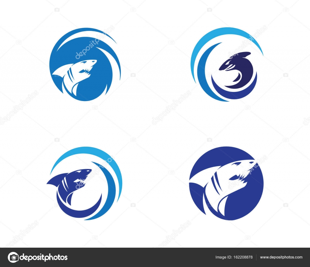 Plantilla de logotipo de tiburón Vector de stock #162208878 de ©elaelo, image size:1024x883