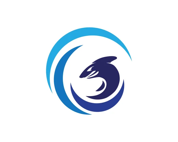 Шаблон логотипа акулы — стоковый вектор