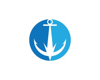 Anchor simgesi Logo Şablon vektör çizimi