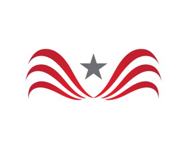 Falcon Wing Logo Şablon vektör simgesi tasarımı