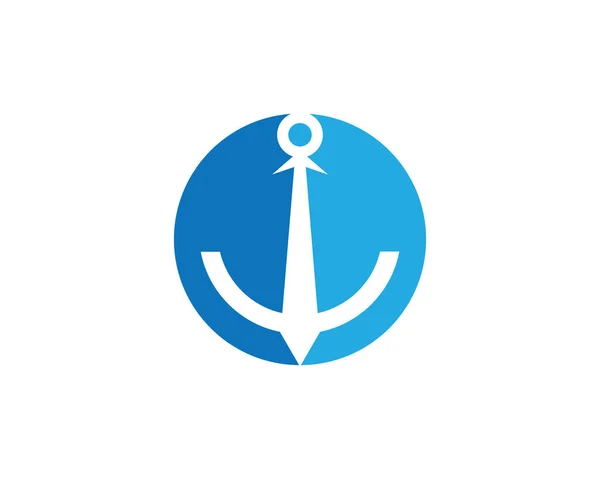 Anchor icon Logo Template vector illustration — Stock Vector