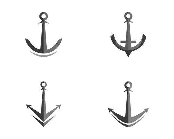 Anchor icon Logo Template vector illustration — Stock Vector