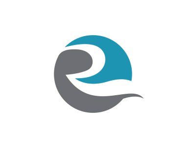 R Harfi Logo İş Şablonu Vektör simgesi