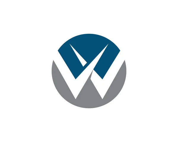 W levél logó üzleti sablon vektor ikon — Stock Vector