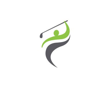 Golf Logo Şablonu vektör çizim simgesi tasarımı