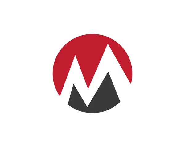 M Carta Logo Business Template ícone do vetor —  Vetores de Stock