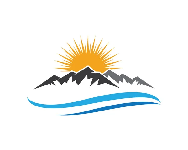 Mountains Logo Template — Stock Vector