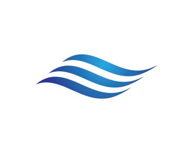 Su Dalgası sembolü ve simge logo şablonu vektörü