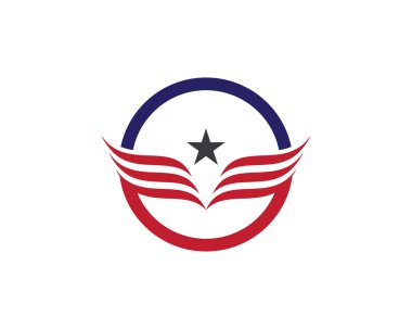 Şahin kanat Logo şablonu