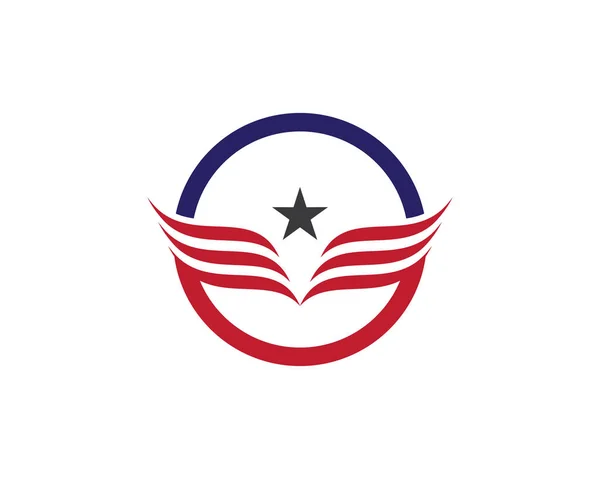 Modello di logo Falcon Wing — Vettoriale Stock