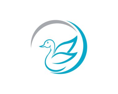 Kuğu logosu Şablon vektör resimleme tasarımı