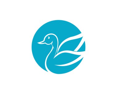 Kuğu logosu Şablon vektör resimleme tasarımı