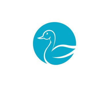 Kuğu logosu Şablon vektör resimleme tasarımı