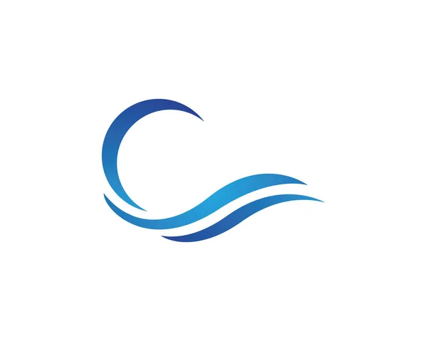 Шаблон логотипу водної хвилі — стоковий вектор