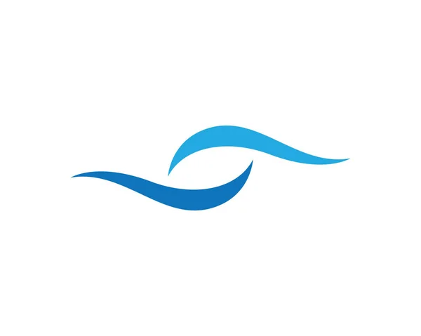 Acqua onda logo Template — Vettoriale Stock
