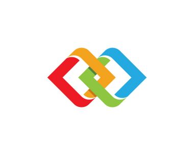 İş kurumsal soyut birlik vektör logosu tasarım şablonu