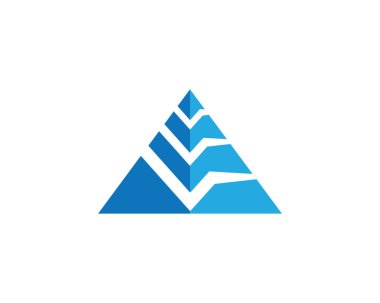 Piramit Logo Şablonu Vektör ilülasyonu