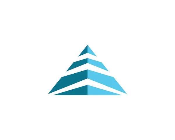 ピラミッドロゴテンプレートベクトル図 — ストックベクタ