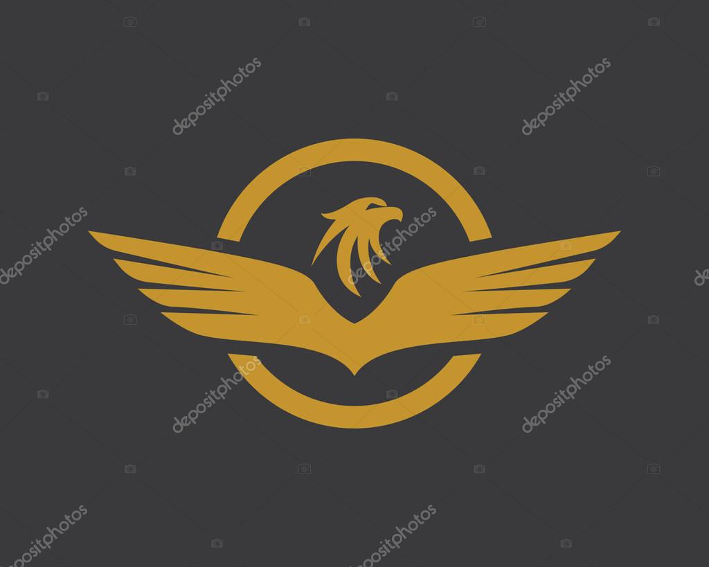 Falcon Eagle Bird Logo Template vector icon