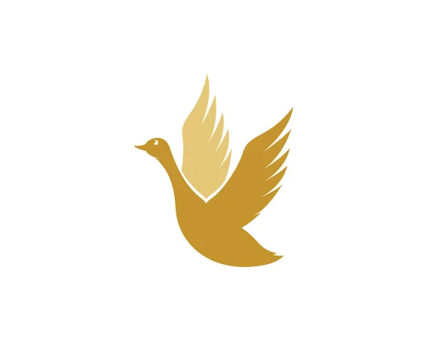 Templat logo Swan - Stok Vektor