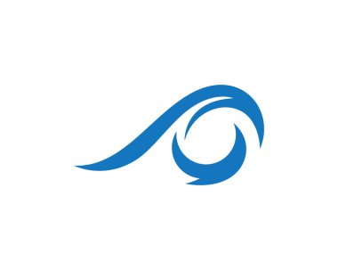 Su dalgası logo şablonu