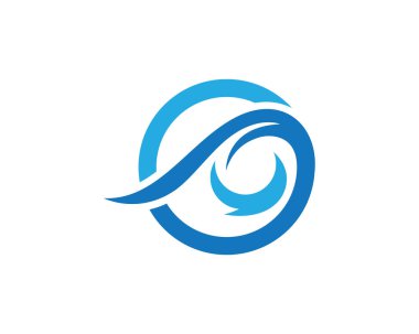Su dalgası logo şablonu