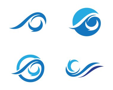 Su dalgası logo şablonu